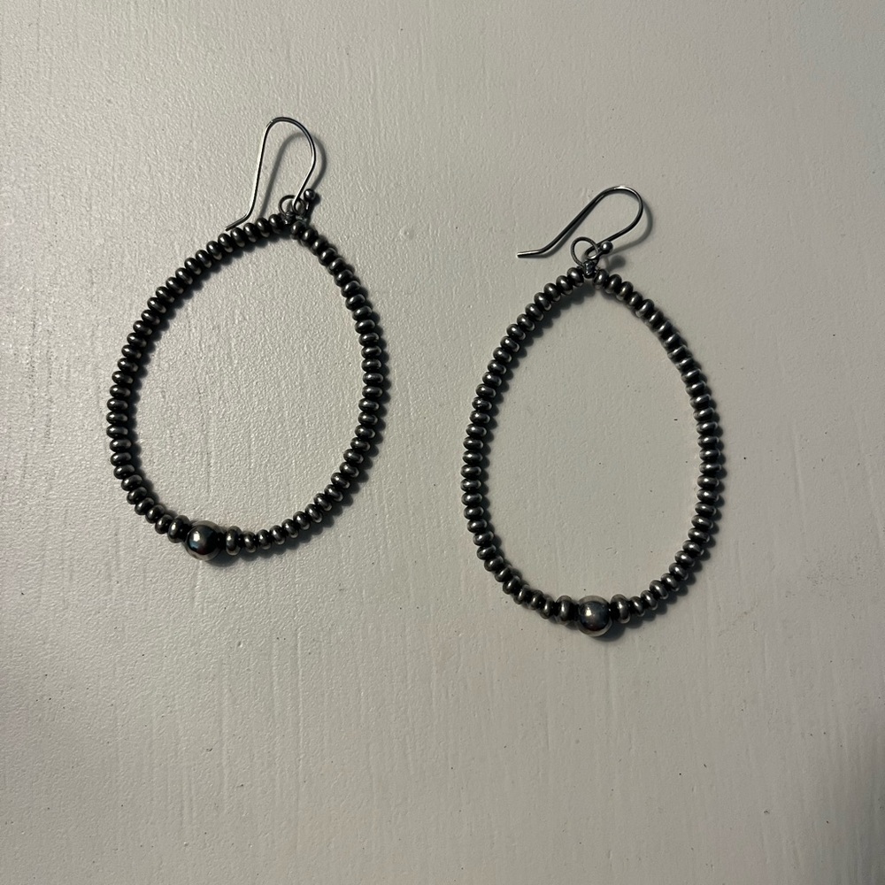 Navajo Pearls sterling earrings